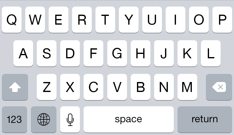 My trick to deal with the redesigned Shift key in iOS 7.1